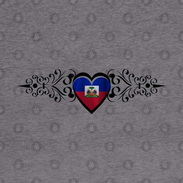 HAITI HEART FLAG by Blada's Designs